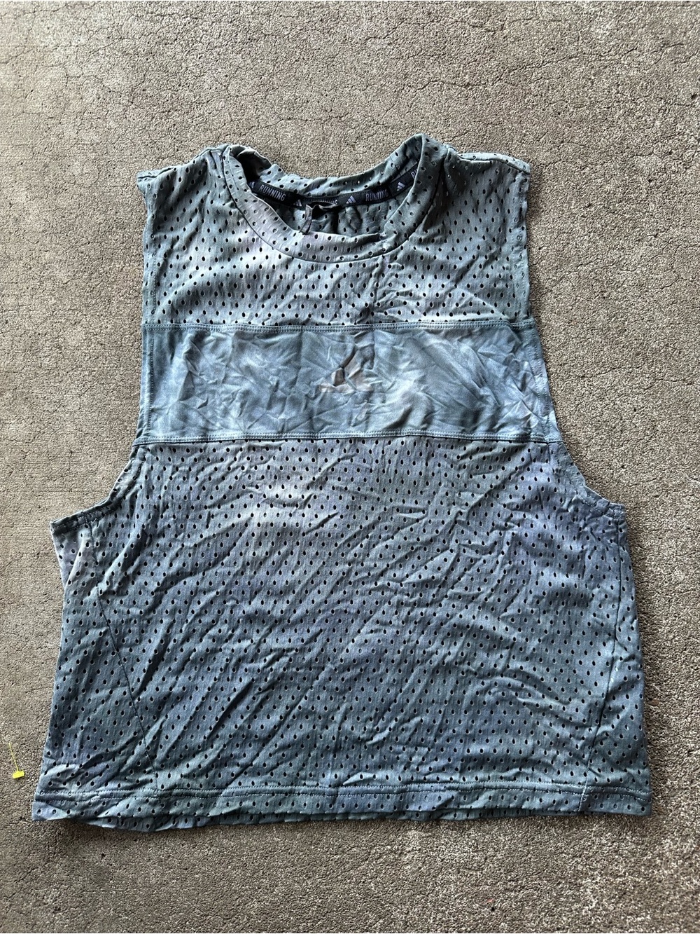 Adidas Gray Sleeveless Perforated Training Tank